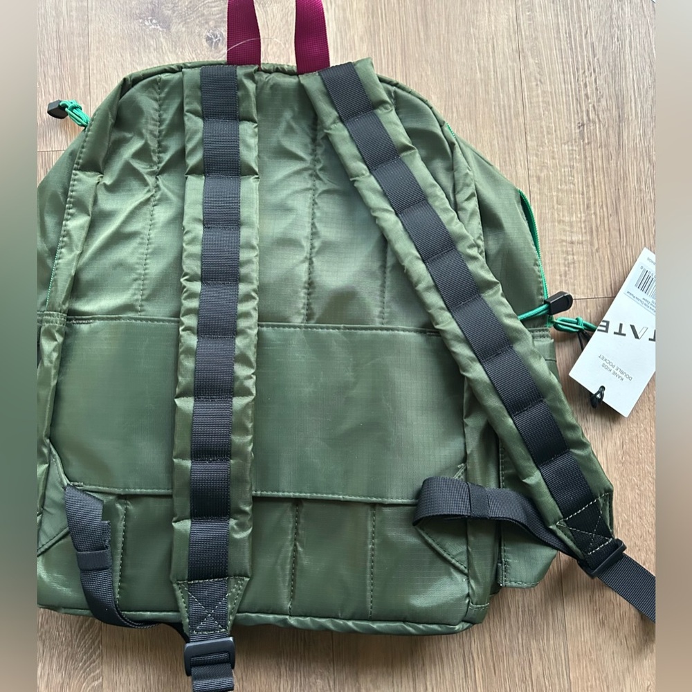 State Kane Kids Double Pocket Olive Backpack - Picture 2 of 9